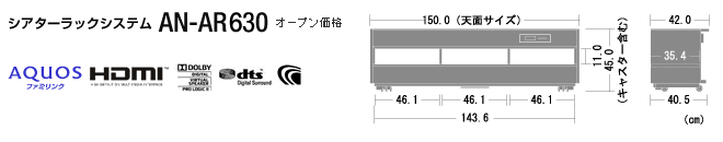 シアターラックシステム 「AN-AR630」 オープン価格