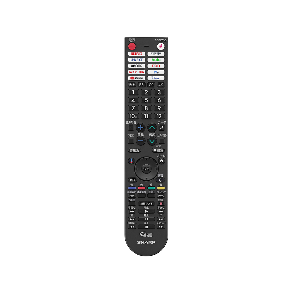 4K液晶テレビ:75V型4T-C75GN1:リモコン