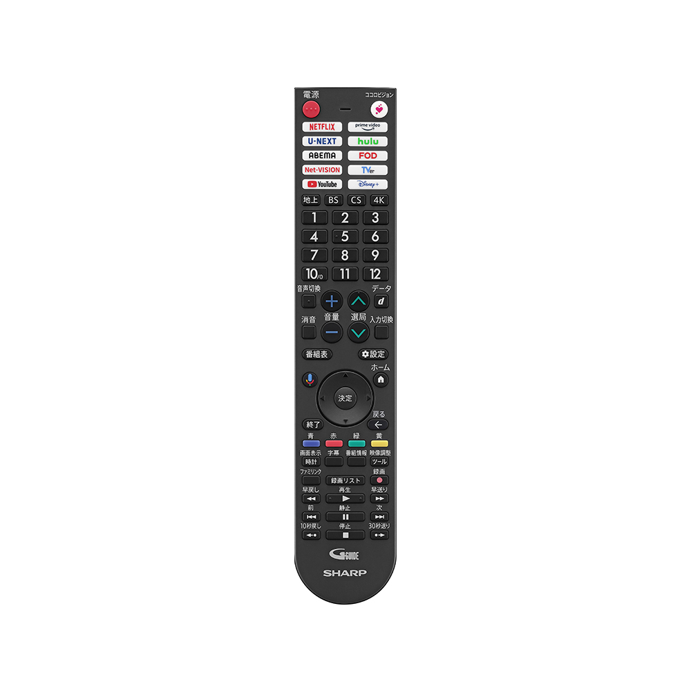 4K有機ELテレビ:55V型4T-C55GQ3:リモコン