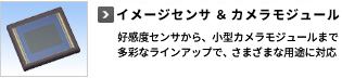 イメージセンサ & カメラモジュール　高感度センサから、小型カメラモジュールまで。多彩なラインアップで、さまざまな用途に対応。