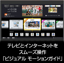 テレビとインターネットをスムーズ操作「ビジュアル モーションガイド」