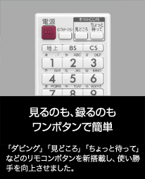 見るのも、録るのもワンボタンで簡単
