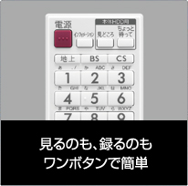 見るのも、録るのもワンボタンで簡単