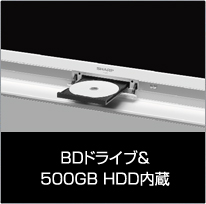BDドライブ&500GB HDD内蔵