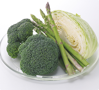 写真:蒸し野菜(青野菜)