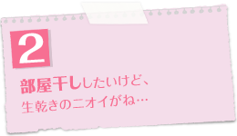 部屋干ししたいけど、生乾きのニオイがね