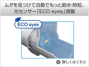 ムダを見つけて自動でもっと節水・時短。光センサー「ECO eyes」搭載