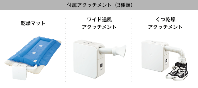 付属アタッチメント（3種類）