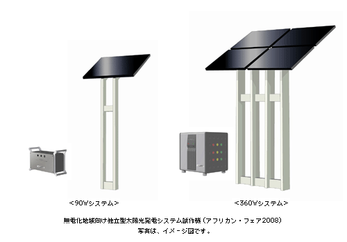 無電化地域向け独立型太陽光発電システム試作機イメージ画像