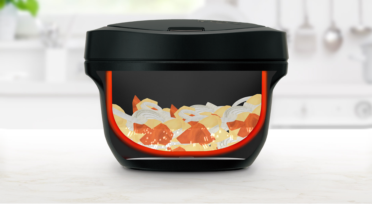 最初は強火で加熱し