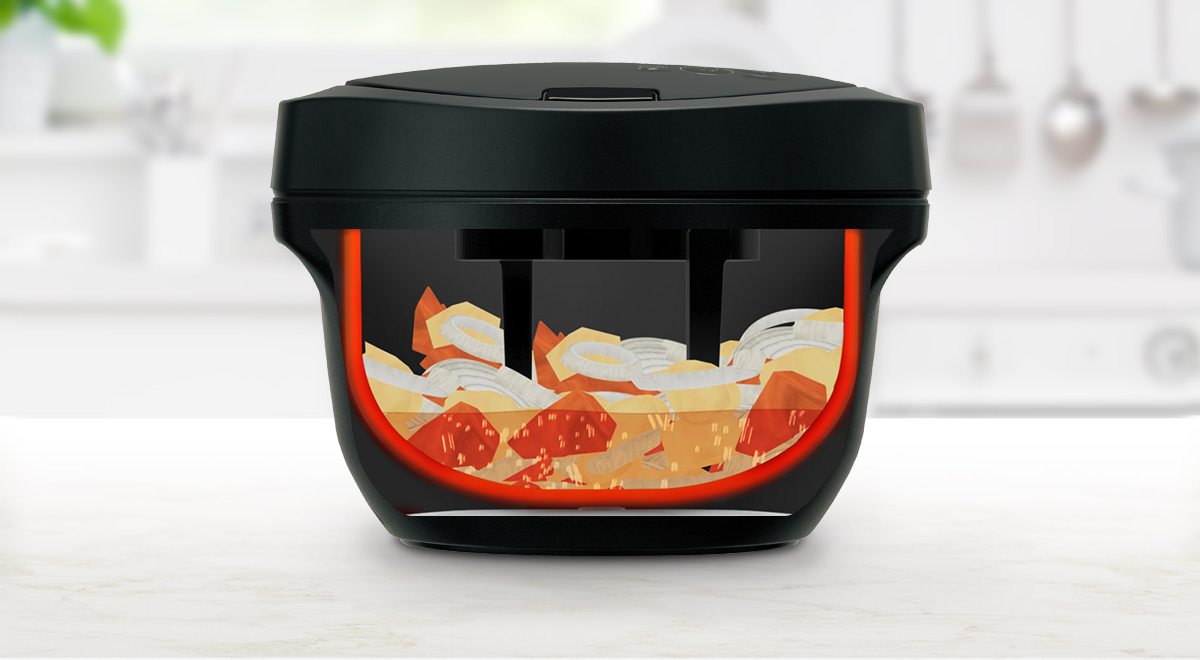 まぜ技ユニットにかかる負荷で、火の通り具合を検知したら