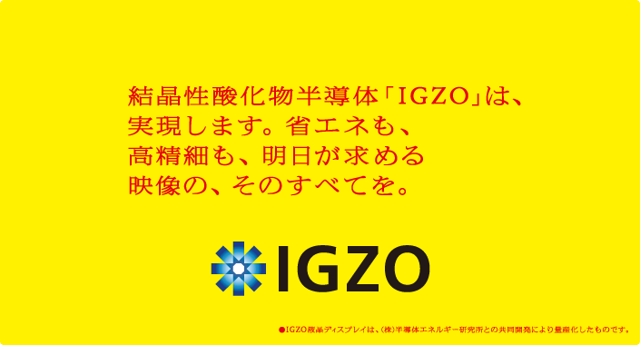 �������_���������́uIGZO�v�́A�������܂��B�ȃG�l���A�����ׂ��A���������߂�f���́A���̂��ׂĂ��B