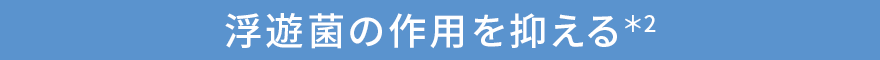 浮遊菌の作用を抑える*2