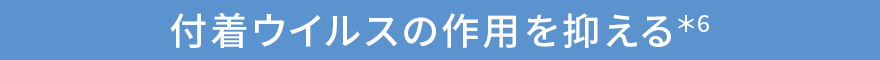 付着ウイルスの作用を抑える*6