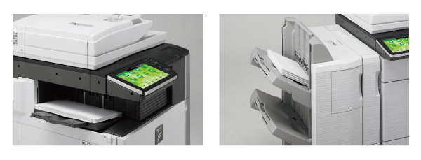 ステープル止めから仕上げ処理まで可能なフィニッシャー （MX-FNX9/MX-FN11）