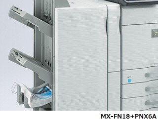 中とじ製本を効率化するサドルフィニッシャー（オプション）