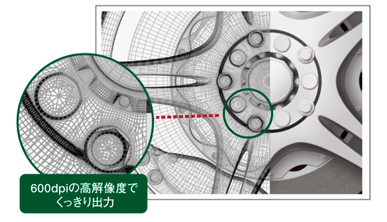 高画質で美しくプリントできる