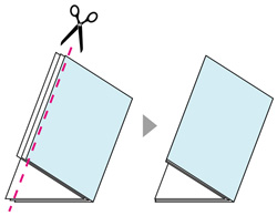 美しい製本を可能にする小口裁断処理（オプション）