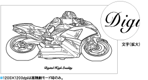 高解像度プリントで微細な表現が可能