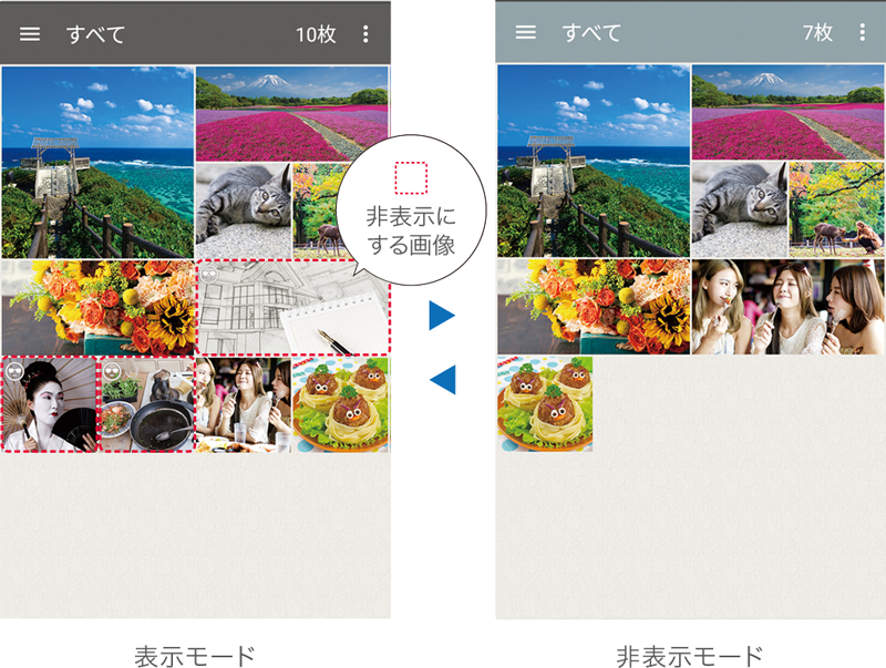 アルバム画像非表示