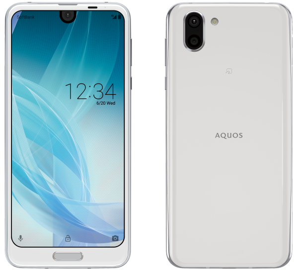 AQUOS R2／プラチナホワイト