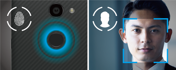 指紋センサー・顔認証