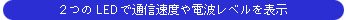 2��LED�ŒʐM���x��d�g���x����\��