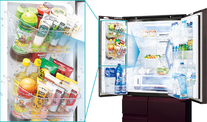 ステンレス・ミスト冷蔵室 プラズマクラスター冷蔵庫の特長 冷蔵庫：シャープ