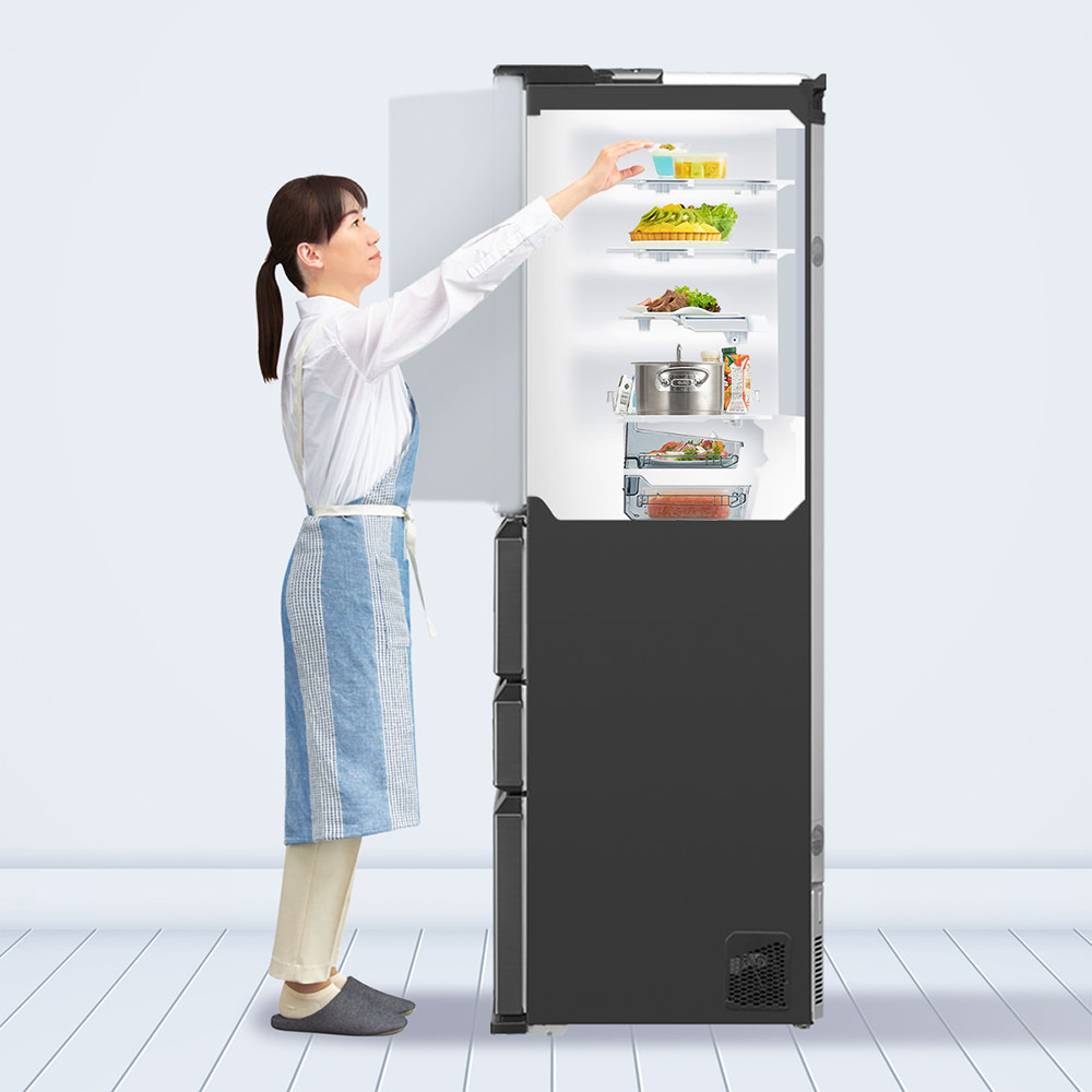 冷蔵庫:SJ-MF46M:奥行き薄型とワイドな庫内
