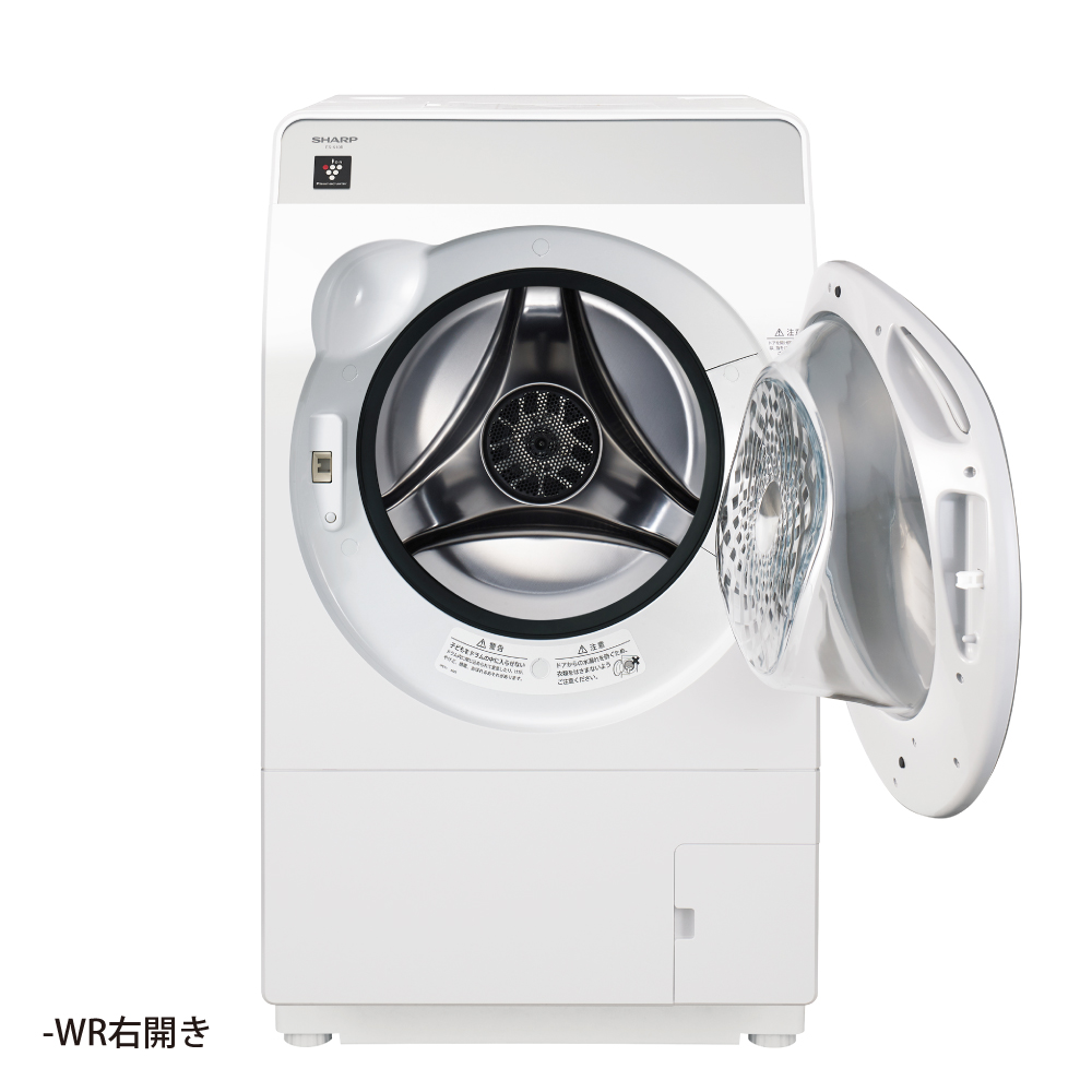 ドラム式洗濯乾燥機:ES-K10B-WL:斜め 右開き