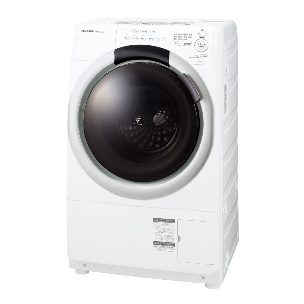 ドラム式洗濯乾燥機:ES-S7JWL:斜め