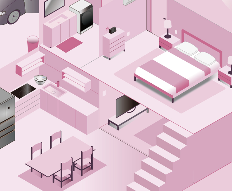 広い部屋にお住いの方