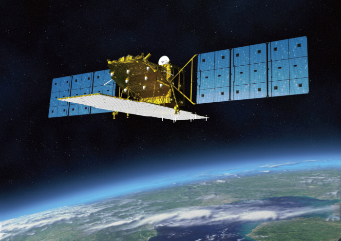 宇宙で太陽光発電をしている、シャープの太陽光、陸域観測技術衛星2号「だいち2号」