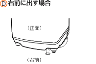 右前に出す場合