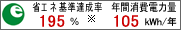 �ȃG�l��B����195���@�N�ԏ���d�͗�105kwh/�N