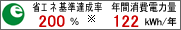 �ȃG�l��B����200���@�N�ԏ���d�͗�122kwh/�N