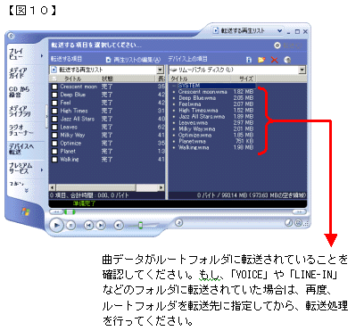 �}�P�O�F�ȃf�[�^�����[�g�t�H���_�ɓ]������Ă��邱�Ƃ��m�F���Ă��������B�����A�uVOICE�v��uLINE-IN�v�Ȃǂ̃t�H���_�ɓ]������Ă����ꍇ�́A�ēx�A���[�g�t�H���_��]����Ɏw�肵�Ă���A�����������s���Ă��������B