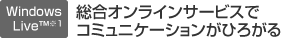 Windows Live™��1�@�����I�����C���T�[�r�X�ŃR�~���j�P�[�V�������Ђ낪��